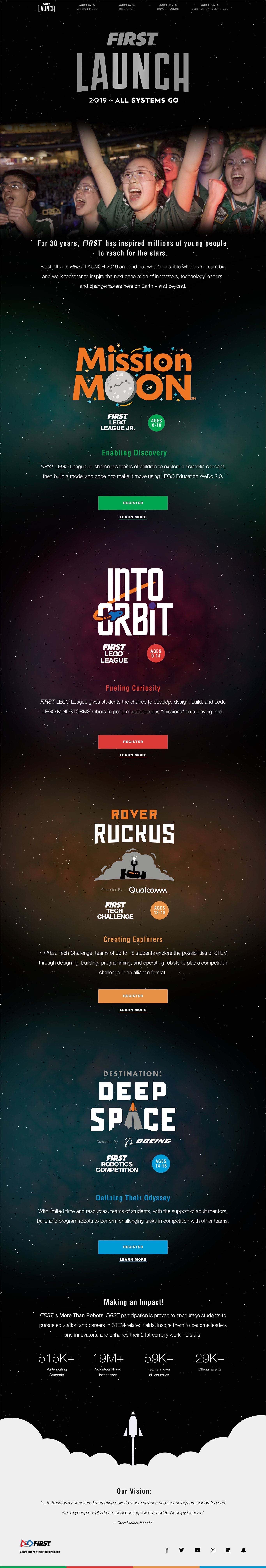 First Launch website image